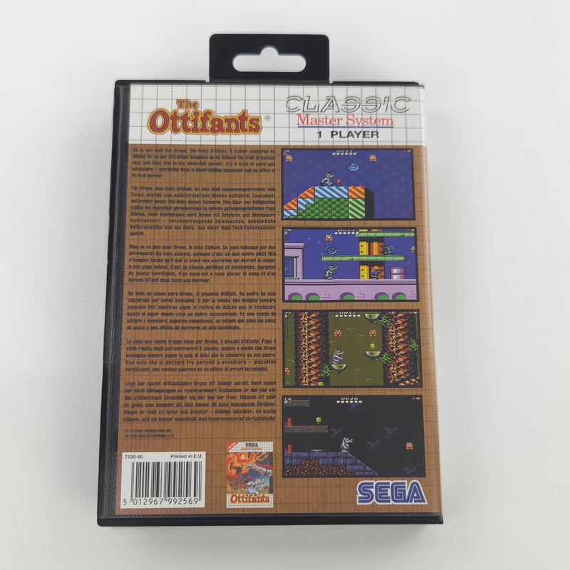 Sega Master System Spiel : The Ottifants - Modul Anleitung OVP / PAL MS Game