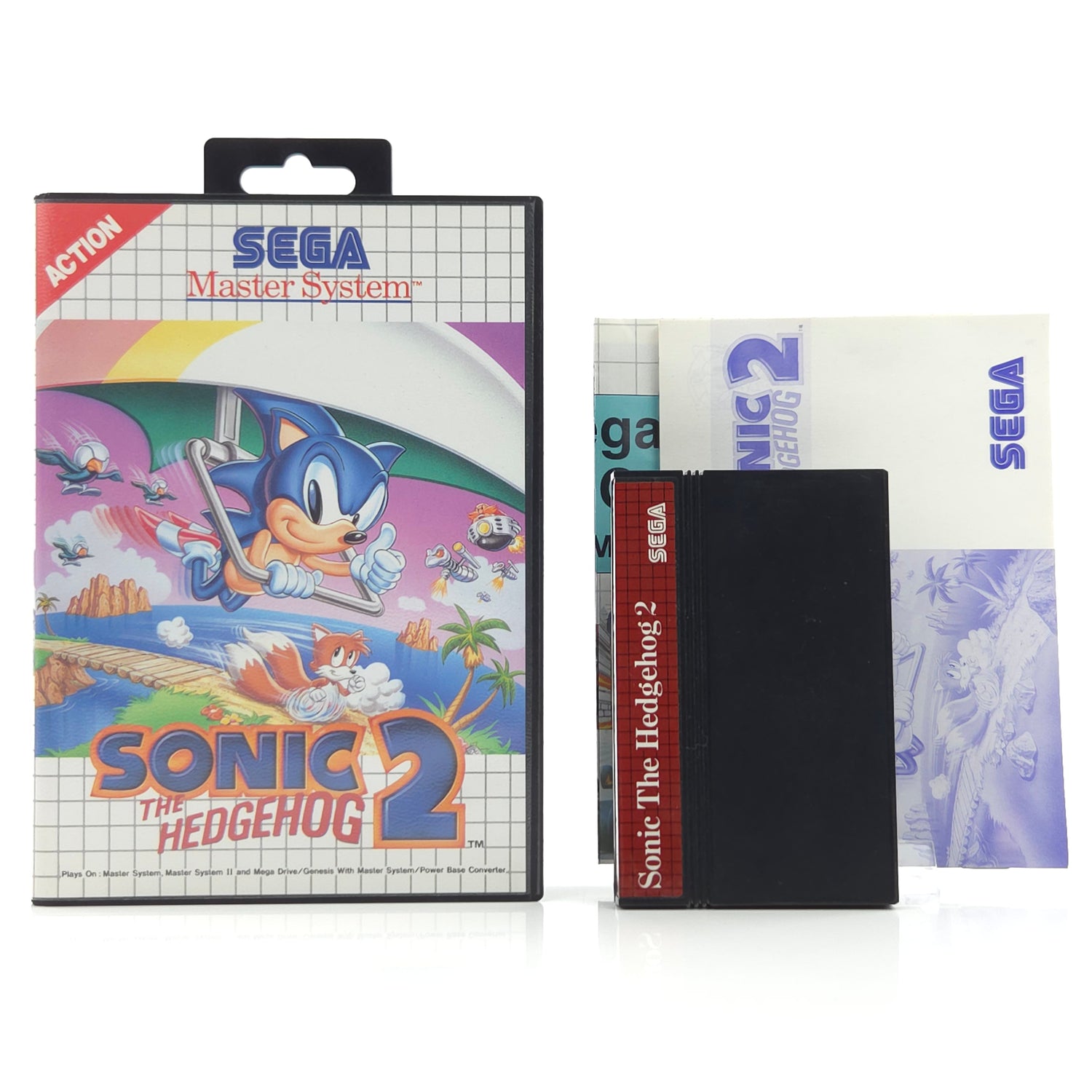Sega Master System Spiel : Sonic The Hedgehog 2 - Modul Anleitung OVP / PAL MS