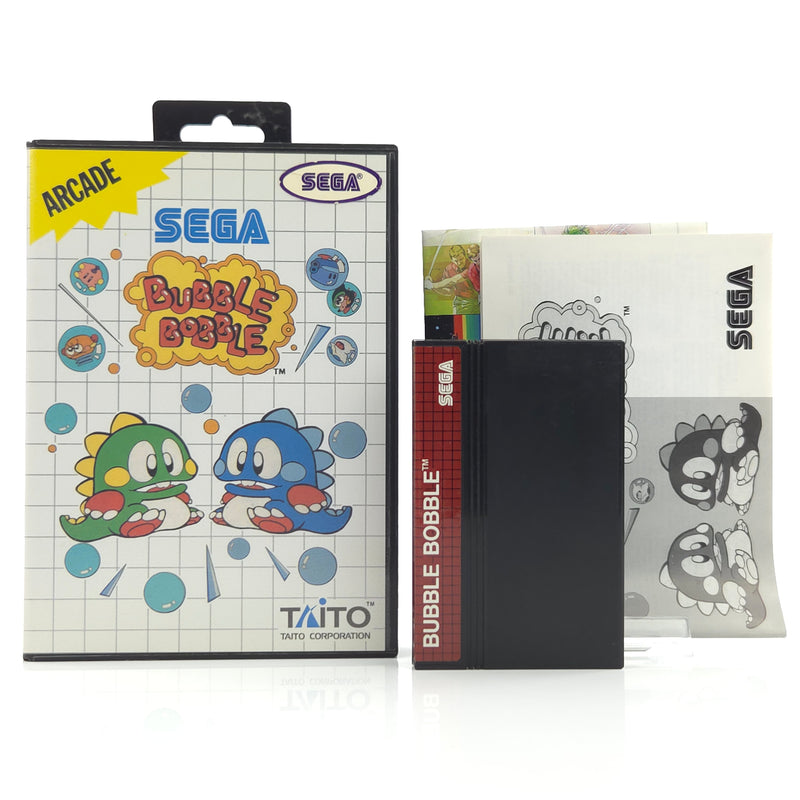 Sega Master System Spiel : Bubble Bobble - Modul Anleitung OVP / PAL MS Taito