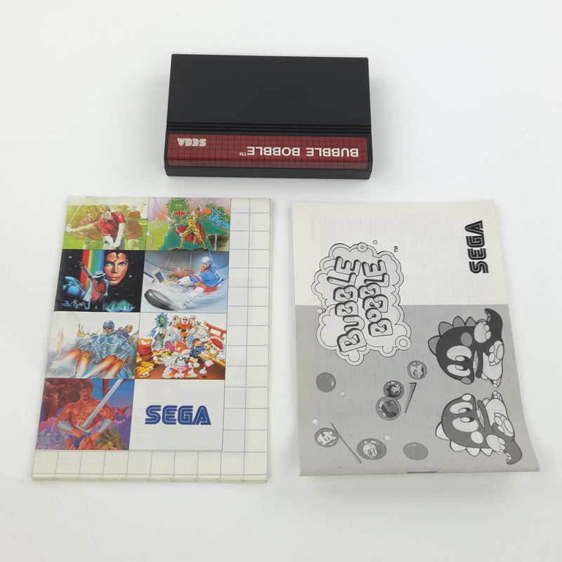 Sega Master System Spiel : Bubble Bobble - Modul Anleitung OVP / PAL MS Taito