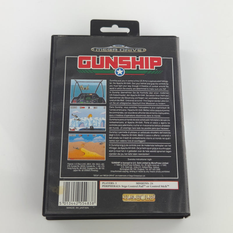 Sega Mega Drive Spiel : Gunship - Modul & OVP ohne Anleitung / MD PAL