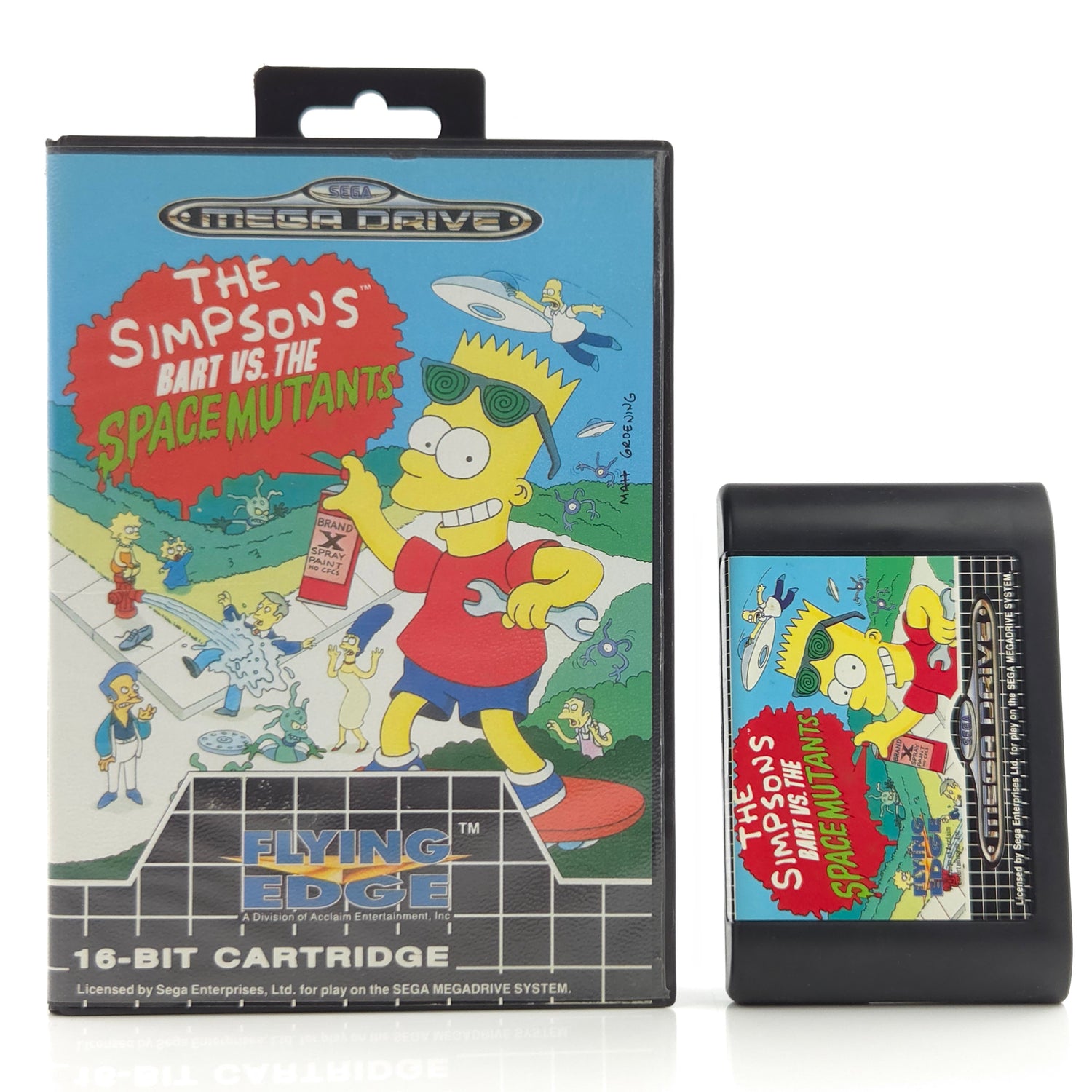 Sega Mega Drive Spiel : The Simpsons Bart vs the Space Mutants - OVP Modul PAL