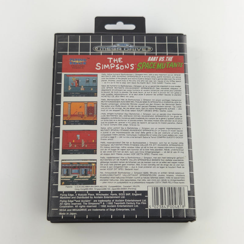 Sega Mega Drive Spiel : The Simpsons Bart vs the Space Mutants - OVP Modul PAL