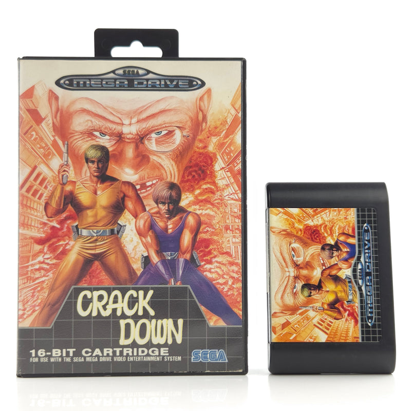 Sega Mega Drive Spiel : Crack Down - OVP & Modul ohne Anleitung PAL MD