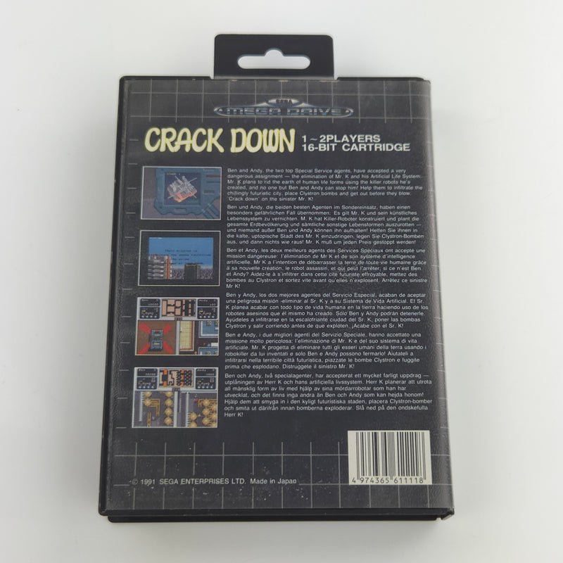 Sega Mega Drive Spiel : Crack Down - OVP & Modul ohne Anleitung PAL MD