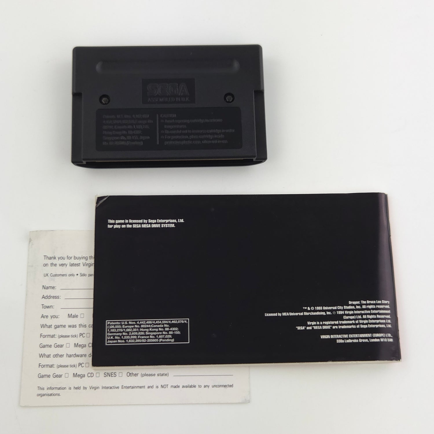 Sega Mega Drive Spiel : Dragon The Bruce Lee Story - Modul OVP Anleitung PAL MD