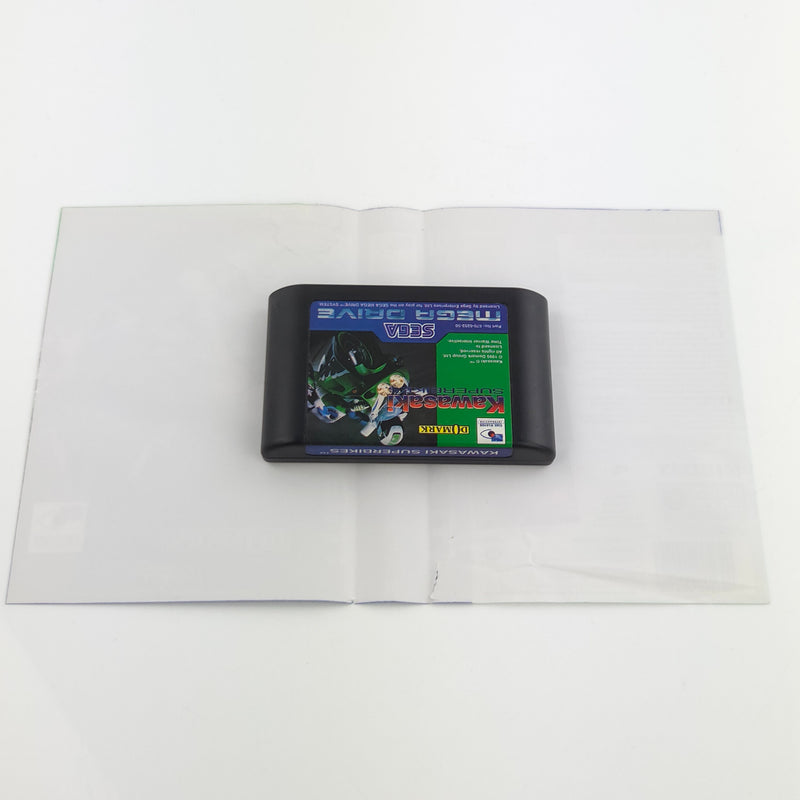 Sega Mega Drive Spiel : Kawasaki Superbikes - Modul Anleitung OVP PAL MD