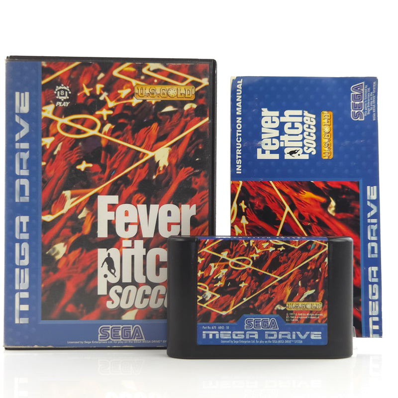 Sega Mega Drive Spiel : Fever Pitch Soccer Fußball - Modul Anleitung OVP PAL MD