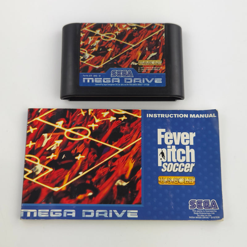 Sega Mega Drive Spiel : Fever Pitch Soccer Fußball - Modul Anleitung OVP PAL MD
