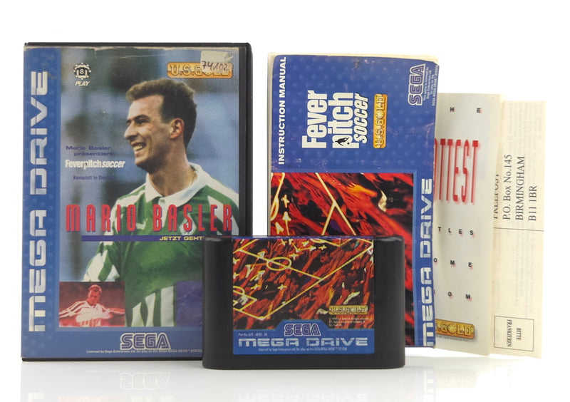 Sega Mega Drive Spiel : Mario Basler Fever Pitch Soccer - MD Fußball OVP