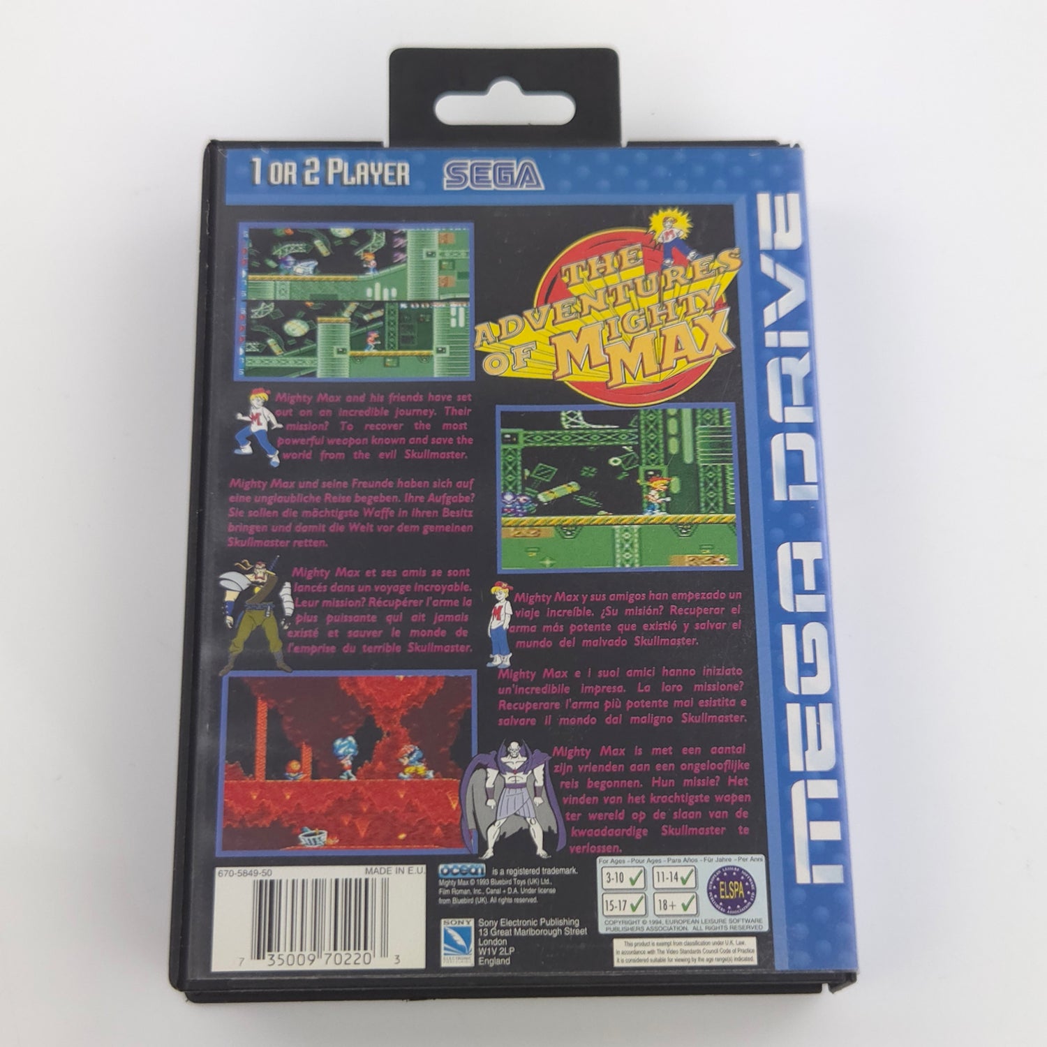 Sega Mega Drive Spiel : The Adventures of Mighty Max - MD Fußball OVP