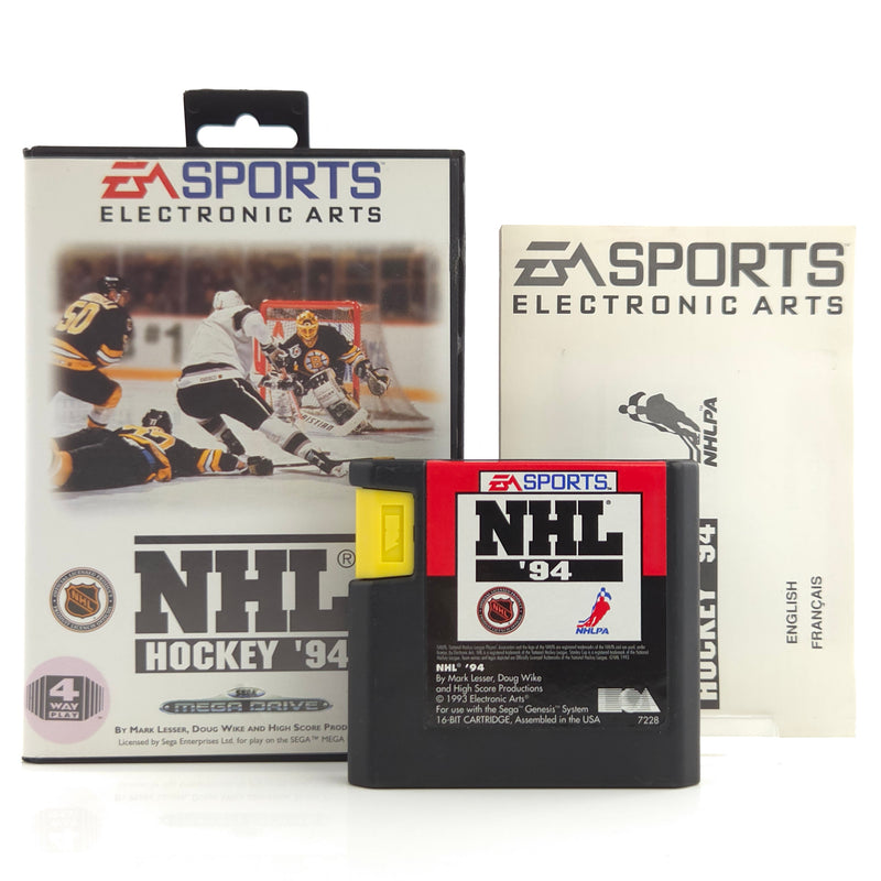 Sega Mega Drive Spiel : NHL Hockey 94 - Modul Anleitung OVP / Icehockey PAL