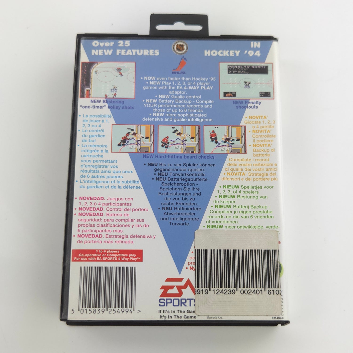 Sega Mega Drive Spiel : NHL Hockey 94 - Modul Anleitung OVP / Icehockey PAL