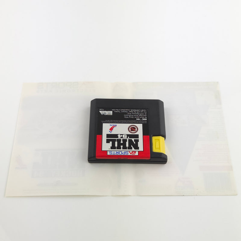 Sega Mega Drive Spiel : NHL Hockey 94 - Modul Anleitung OVP / Icehockey PAL