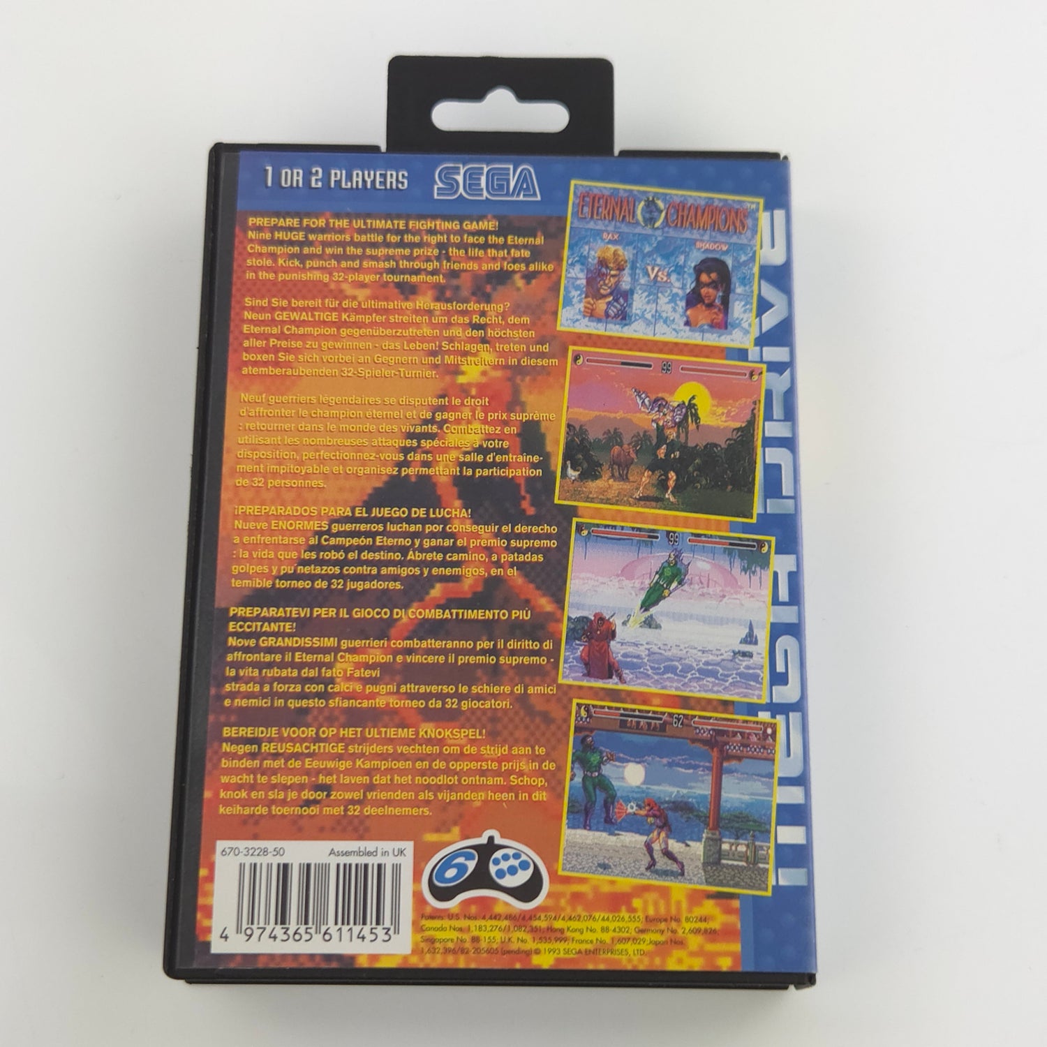 Sega Mega Drive Spiel : Eternal Champions - Modul Anleitung OVP / PAL MD