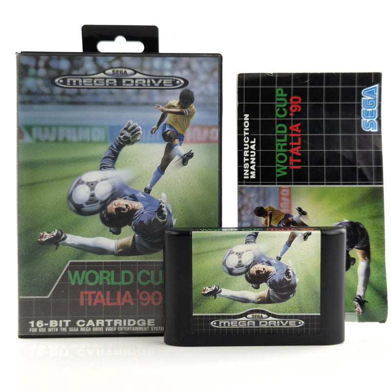 Sega Mega Drive Spiel : World CUp Italia 90 - Modul Anleitung OVP / Fußball