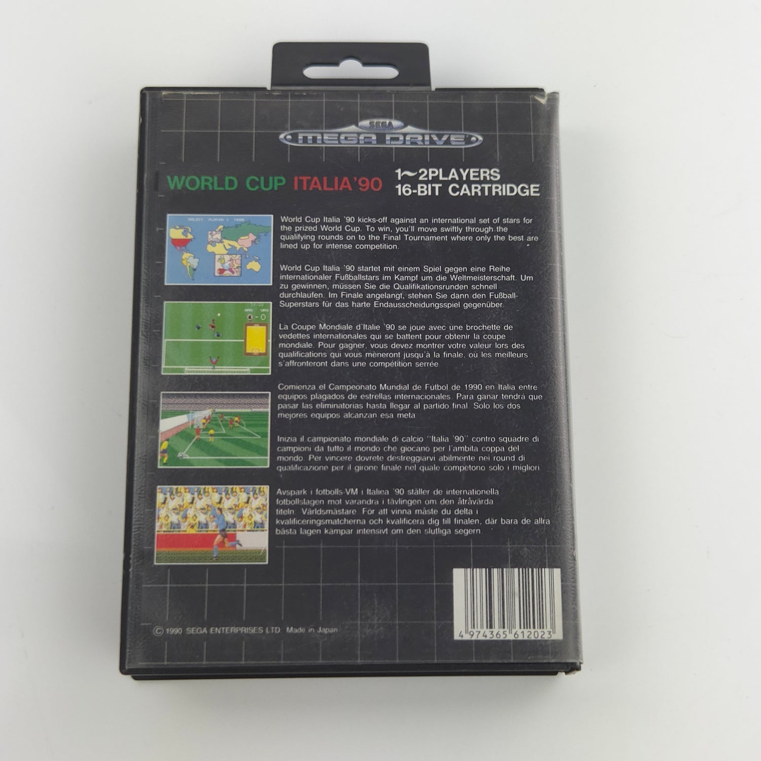 Sega Mega Drive Spiel : World CUp Italia 90 - Modul Anleitung OVP / Fußball