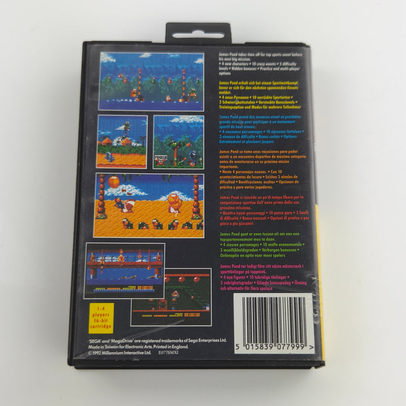 Sega Mega Drive Spiel : Aquatic Games starring James Pond - Modul Anleitung OVP