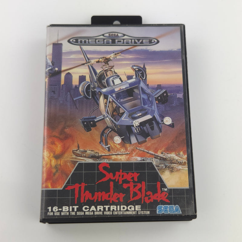 Sega Mega Drive Spiel : Super Thunder Blade - Modul Anleitung OVP / MD PAL Game
