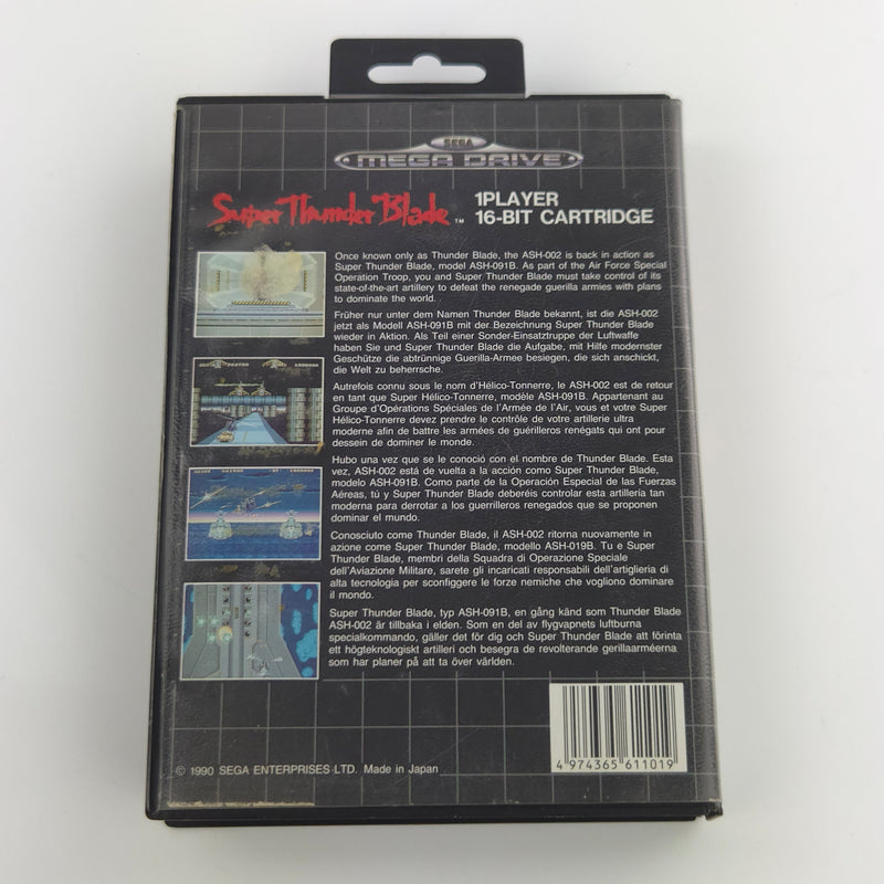 Sega Mega Drive Spiel : Super Thunder Blade - Modul Anleitung OVP / MD PAL Game