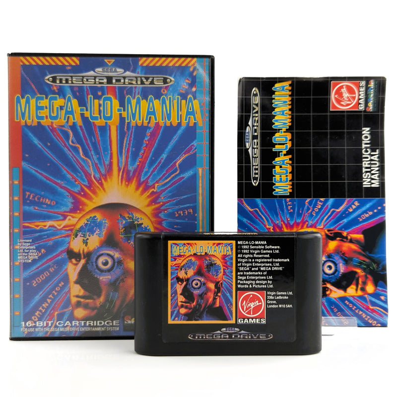 Sega Mega Drive Spiel : Mega-Lo-Mania - Modul Anleitung OVP PAL MD