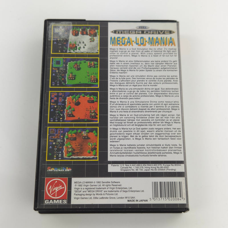 Sega Mega Drive Spiel : Mega-Lo-Mania - Modul Anleitung OVP PAL MD