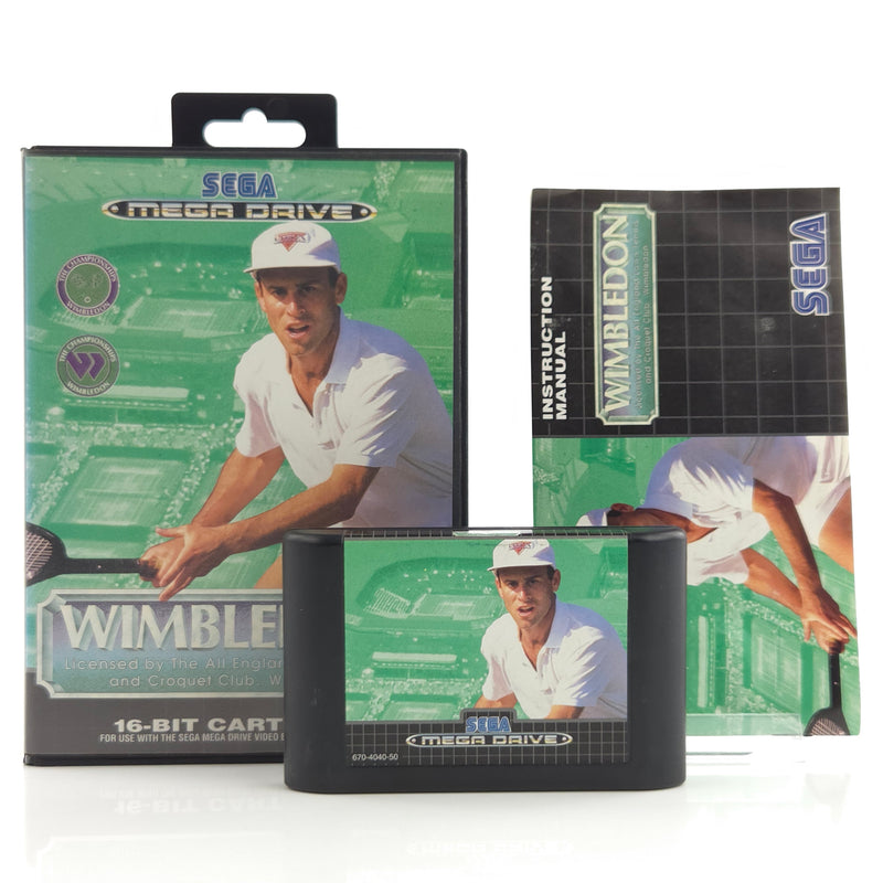 Sega Mega Drive Spiel : Wimbledon - Tennis Modul Anleitung OVP PAL MD