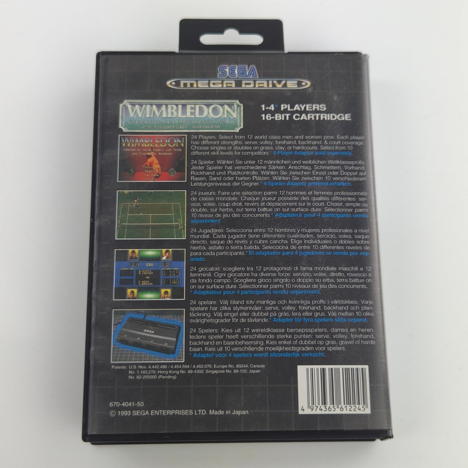 Sega Mega Drive Spiel : Wimbledon - Tennis Modul Anleitung OVP PAL MD