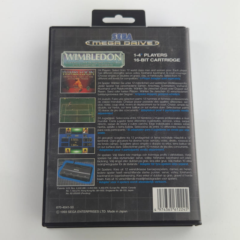 Sega Mega Drive Spiel : Wimbledon - Tennis Modul Anleitung OVP PAL MD