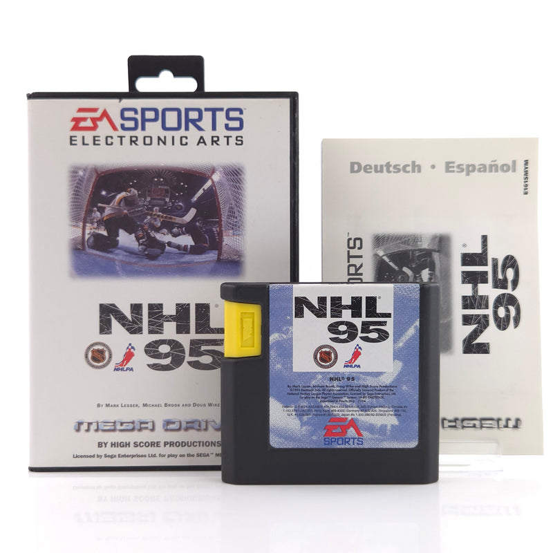 Sega Mega Drive Spiel : NHL 95 Icehockey - Modul Anleitung OVP PAL MD