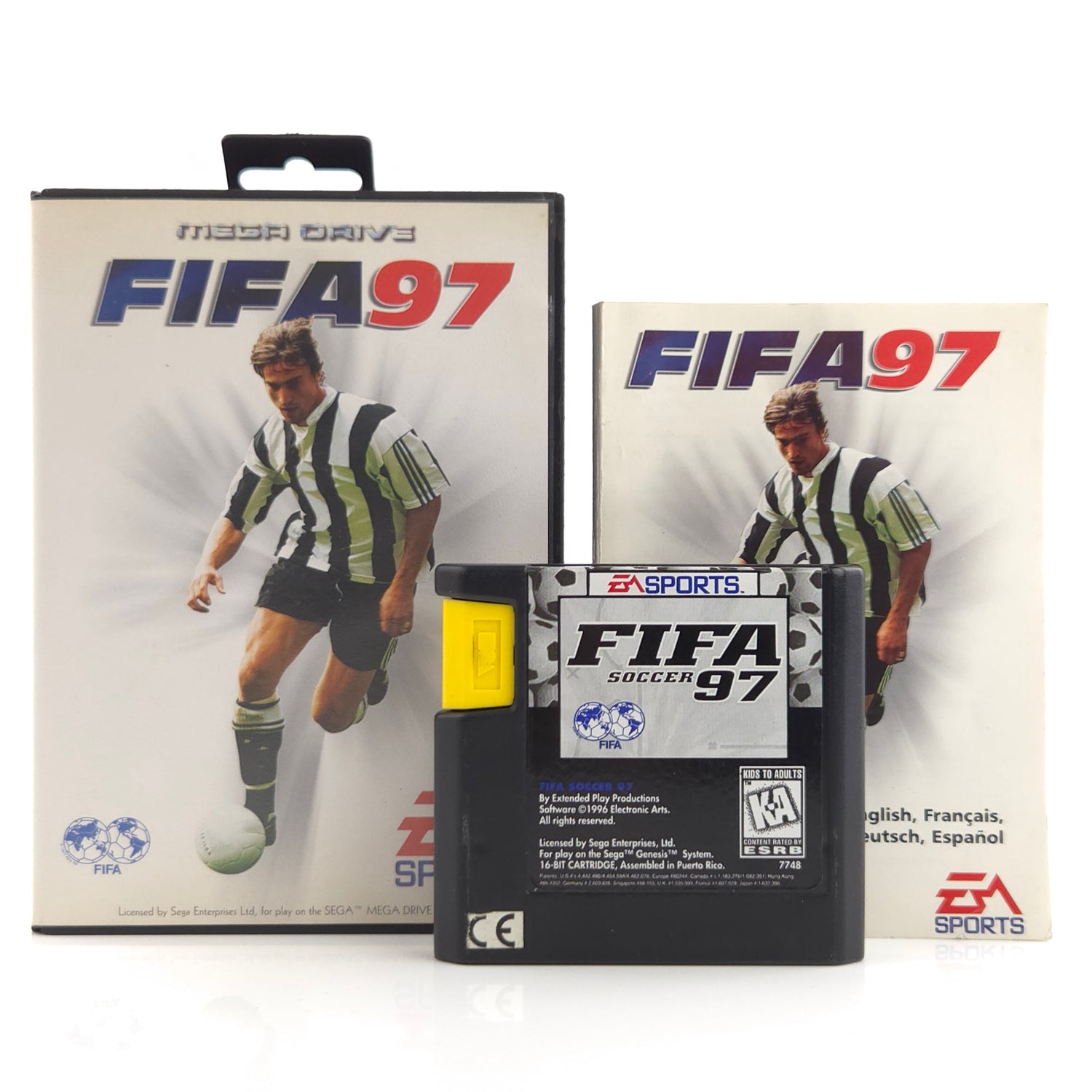 Sega Mega Drive Spiel : FIFA 97 - Modul Anleitung OVP PAL MD Fußball