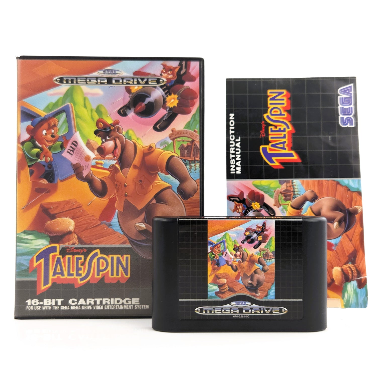 Sega Mega Drive Spiel : Disneys TaleSpin - Modul Anleitung OVP PAL MD