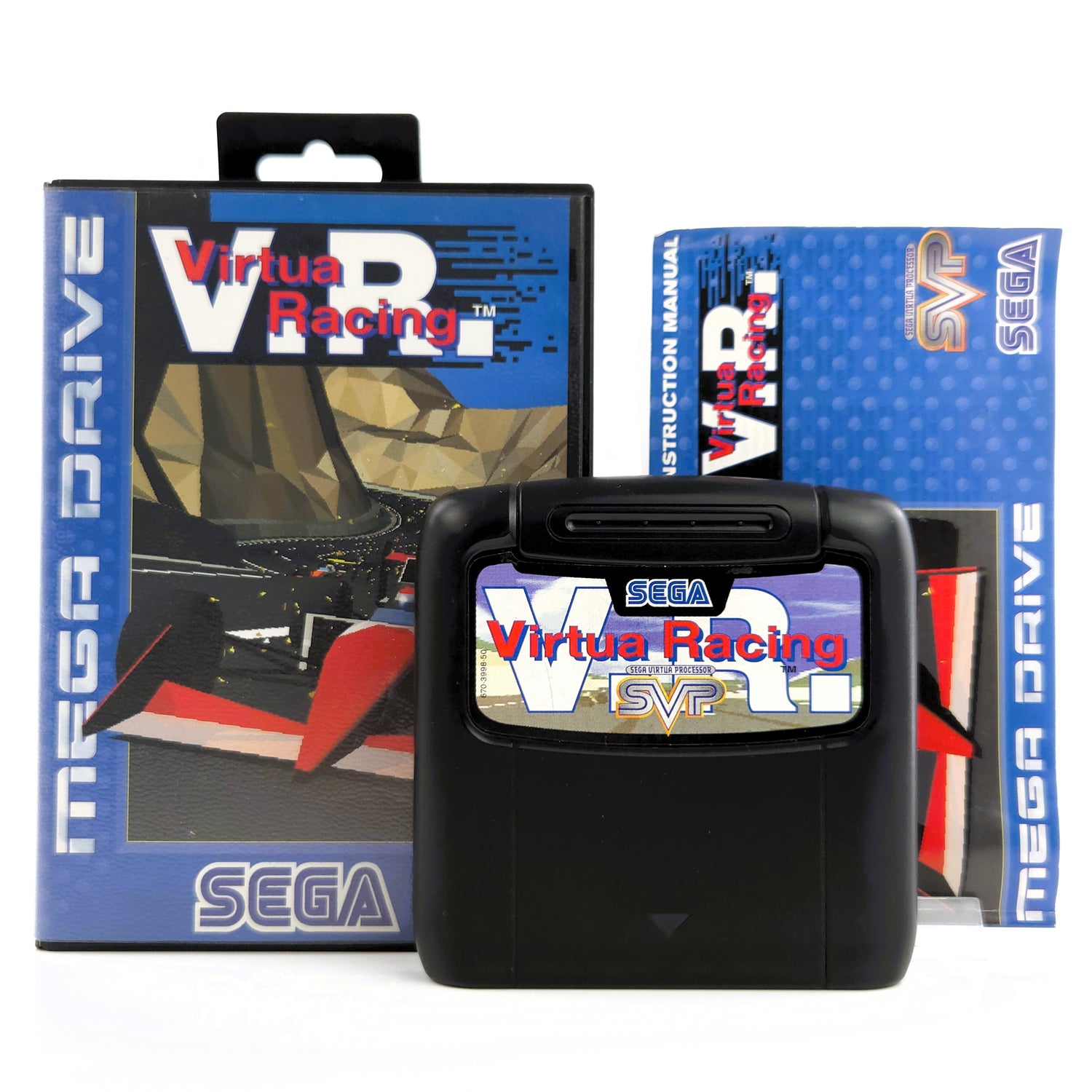 Sega Mega Drive Spiel : V.R. Virtua Racing - Modul Anleitung OVP PAL MD