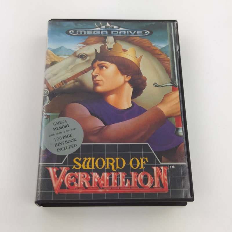 Sega Mega Drive Spiel : Sword of Vermillion + Hintbook - Modul Anleitung OVP