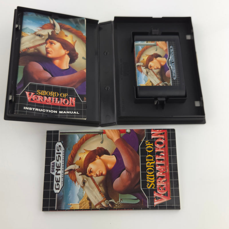 Sega Mega Drive Spiel : Sword of Vermillion + Hintbook - Modul Anleitung OVP