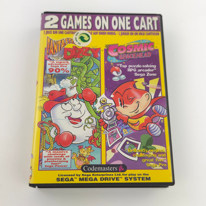 Sega Mega Drive Spiel : Fantastic Dizzy + Cosmic Spacehead - Modul Anleitung OVP