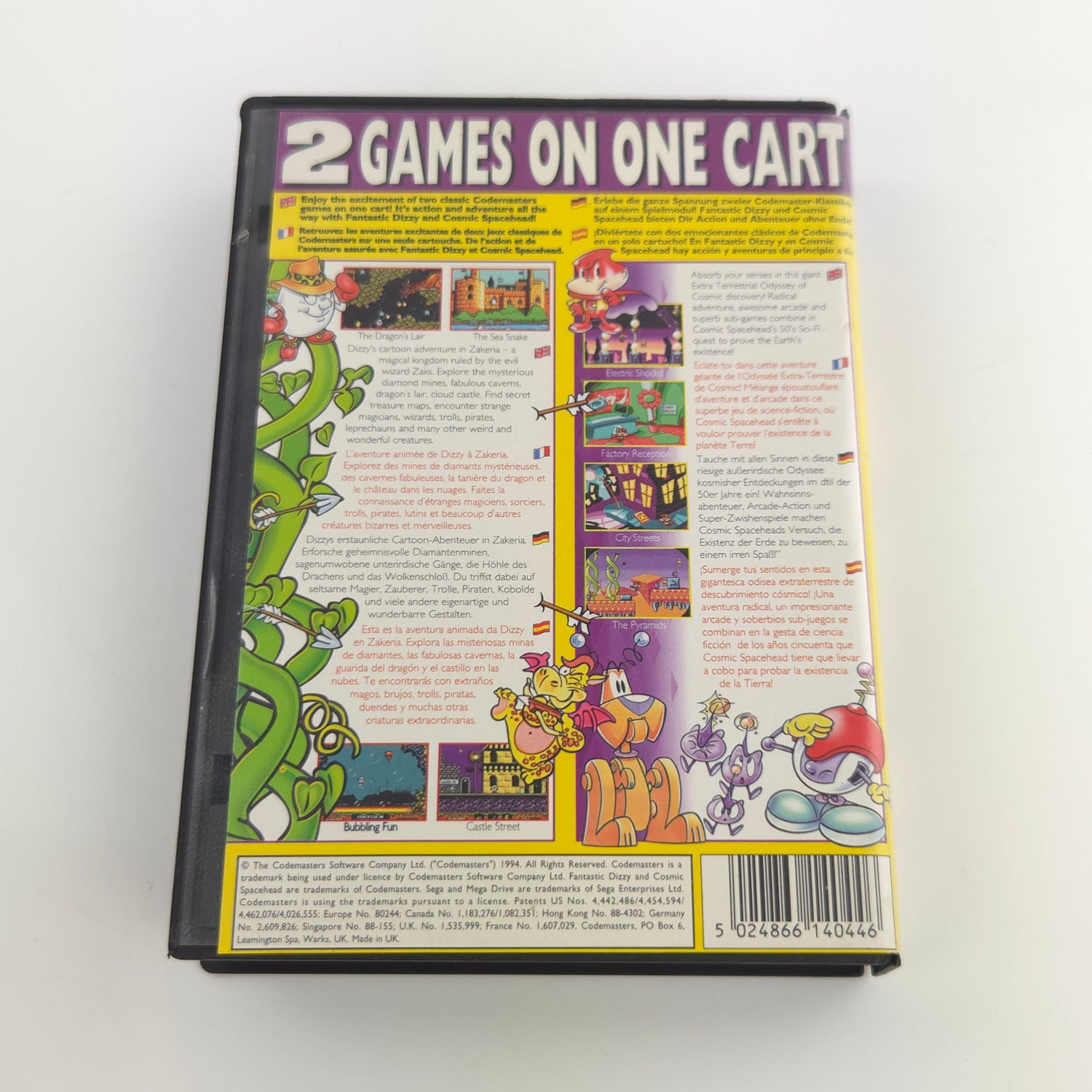 Sega Mega Drive Spiel : Fantastic Dizzy + Cosmic Spacehead - Modul Anleitung OVP
