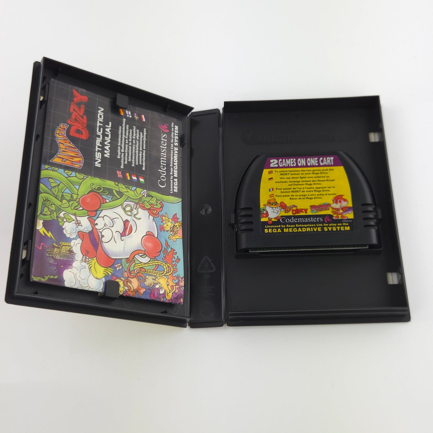 Sega Mega Drive Spiel : Fantastic Dizzy + Cosmic Spacehead - Modul Anleitung OVP