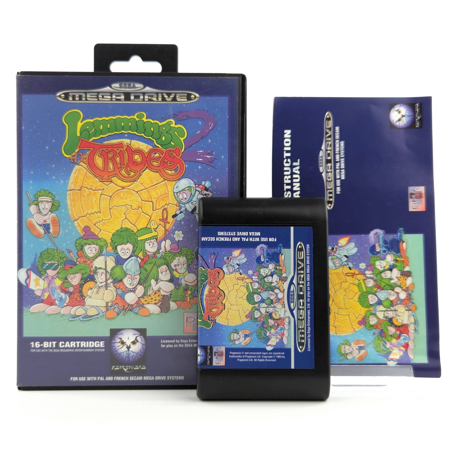 Sega Mega Drive Spiel : Lemmings 2 The Tribes - Modul Anleitung OVP PAL MD