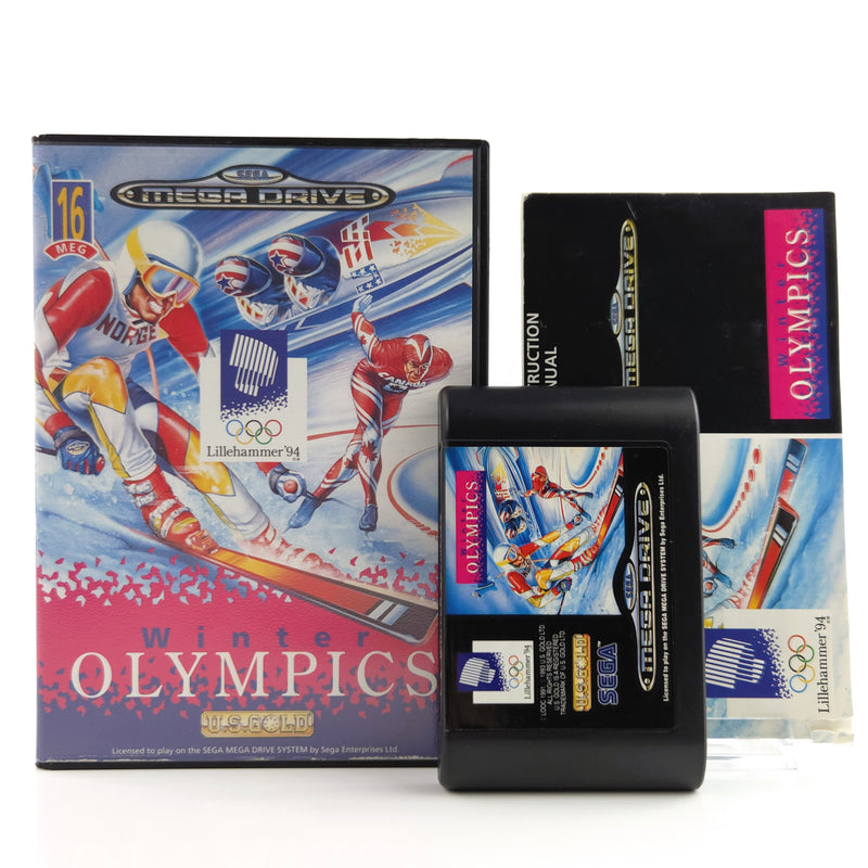 Sega Mega Drive Spiel : Lillehammer 94 Winter Olympics - Modul Anleitung OVP PAL