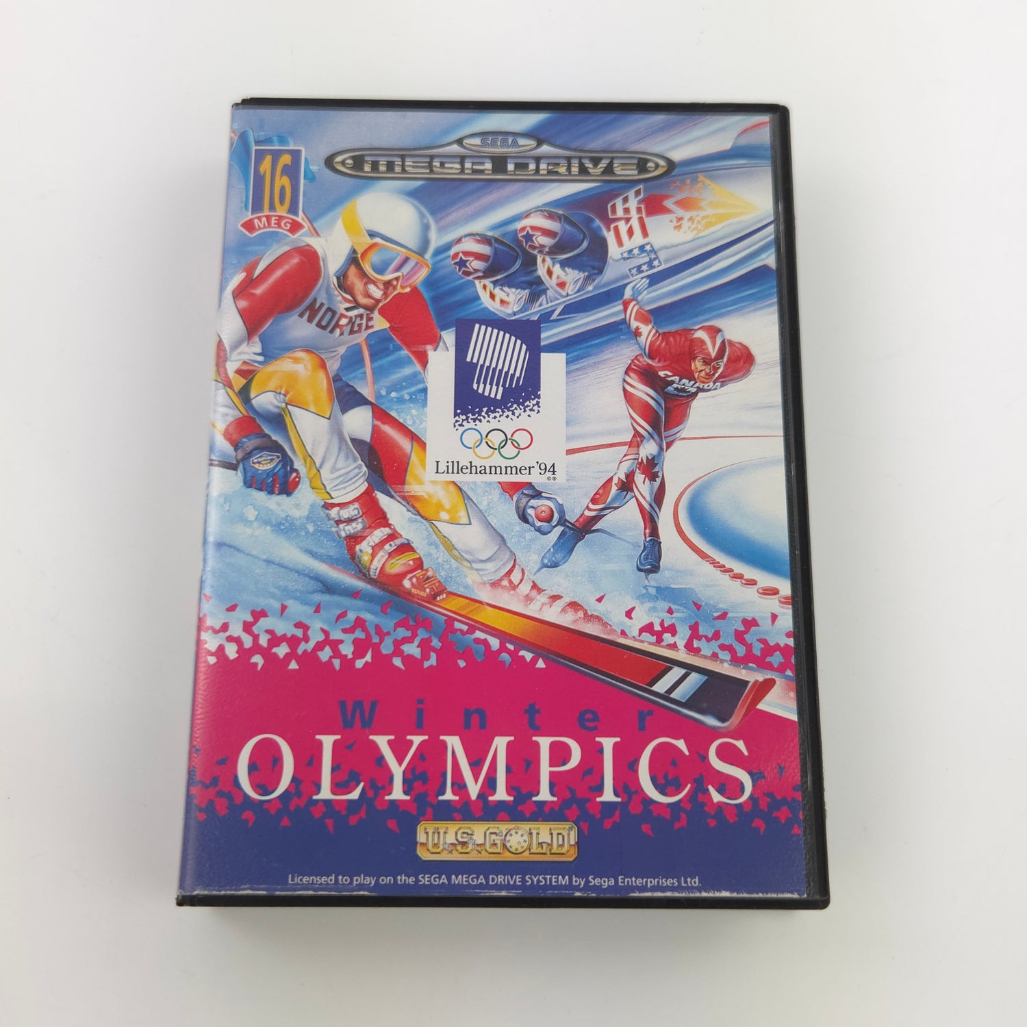 Sega Mega Drive Spiel : Lillehammer 94 Winter Olympics - Modul Anleitung OVP PAL