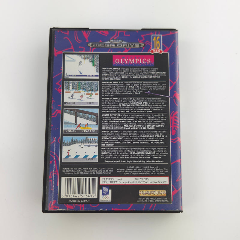 Sega Mega Drive Spiel : Lillehammer 94 Winter Olympics - Modul Anleitung OVP PAL