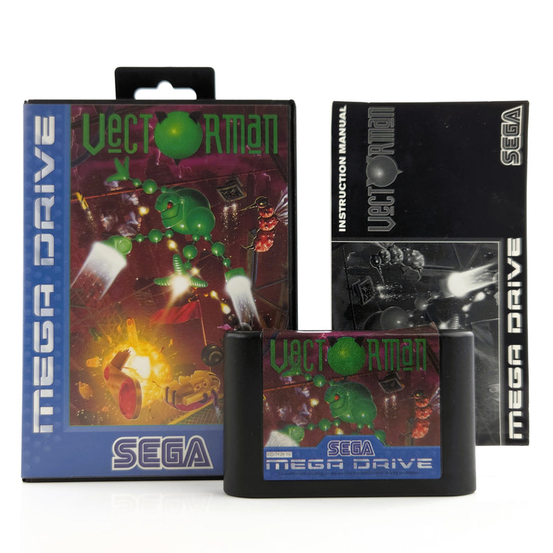 Sega Mega Drive Spiel : Vectorman - MD Modul Anleitung OVP / PAL Game