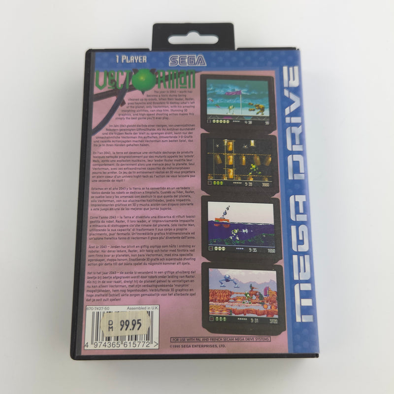 Sega Mega Drive Spiel : Vectorman - MD Modul Anleitung OVP / PAL Game