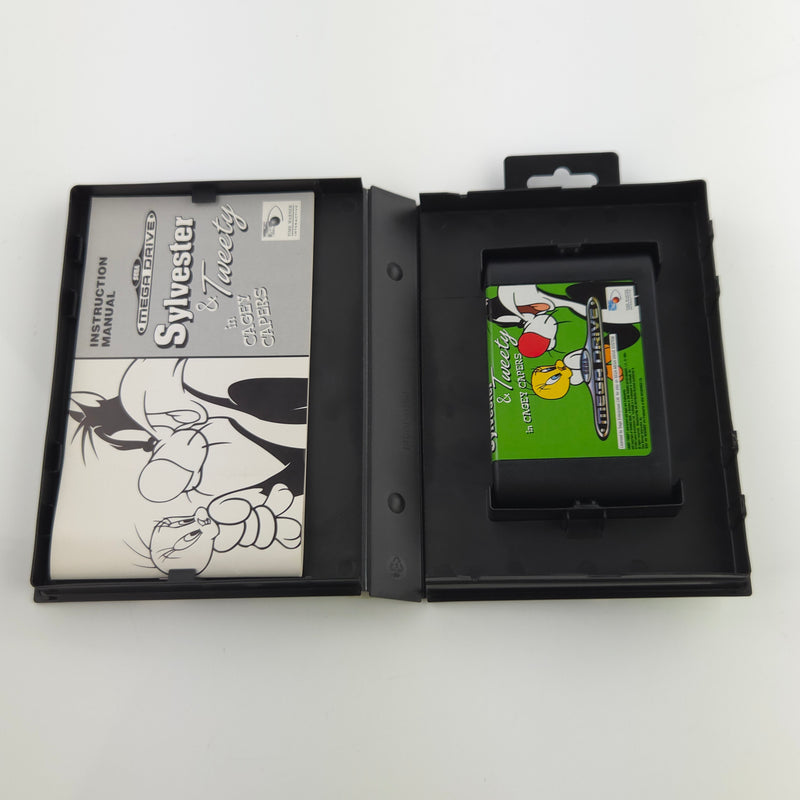 Sega Mega Drive Spiel : Sylvester & Tweety in Cagey Capers - Modul Anleitung OVP
