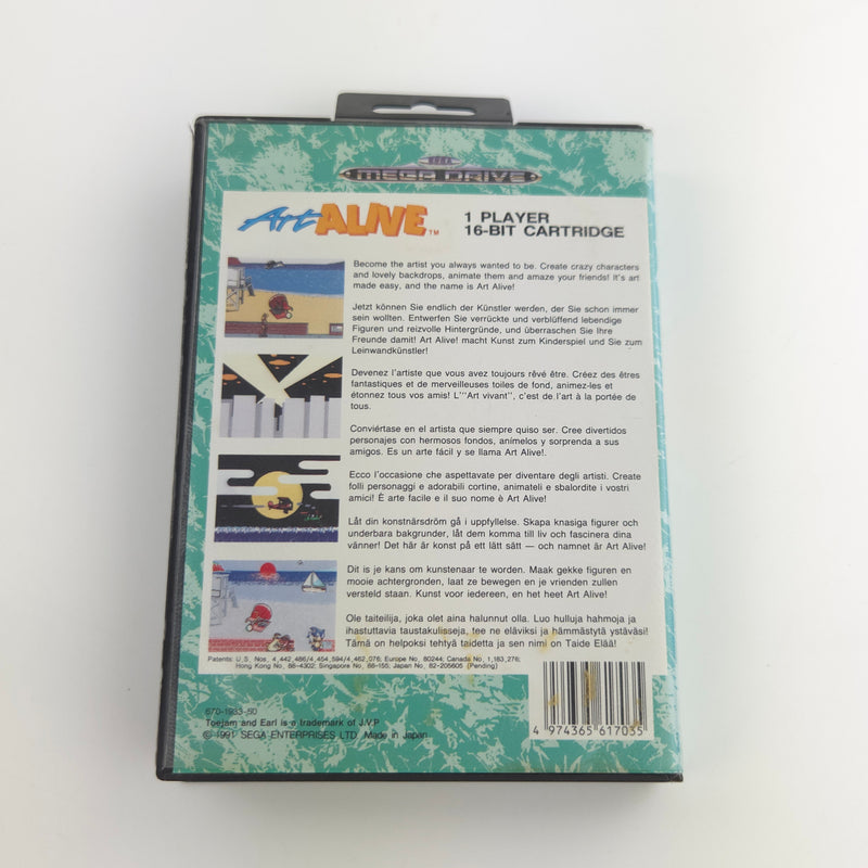 Sega Mega Drive Spiel : Art Alive - Modul Anleitung OVP / MD PAL Game