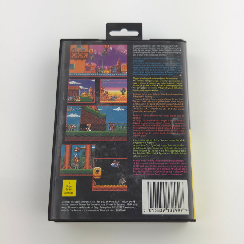Sega Mega Drive Spiel : ROLO to the Rescue - Modul Anleitung OVP / MD PAL Game