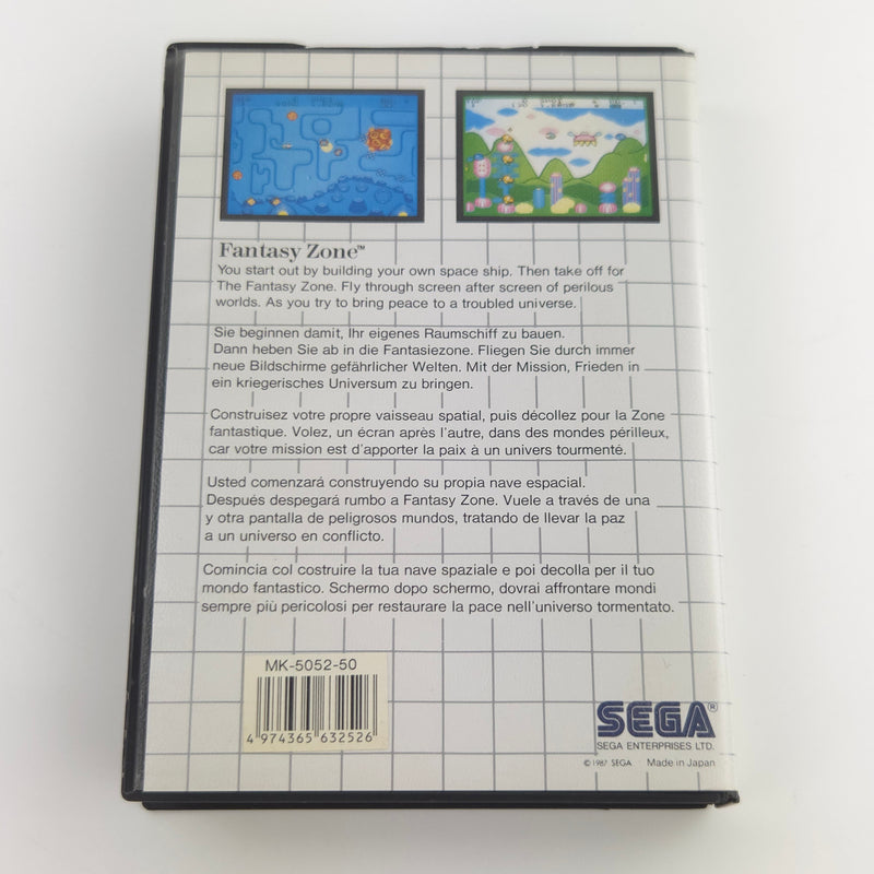 Sega Master System Spiel : Fantasy Zone - Cartridge / Modul Anleitung OVP MS PAL