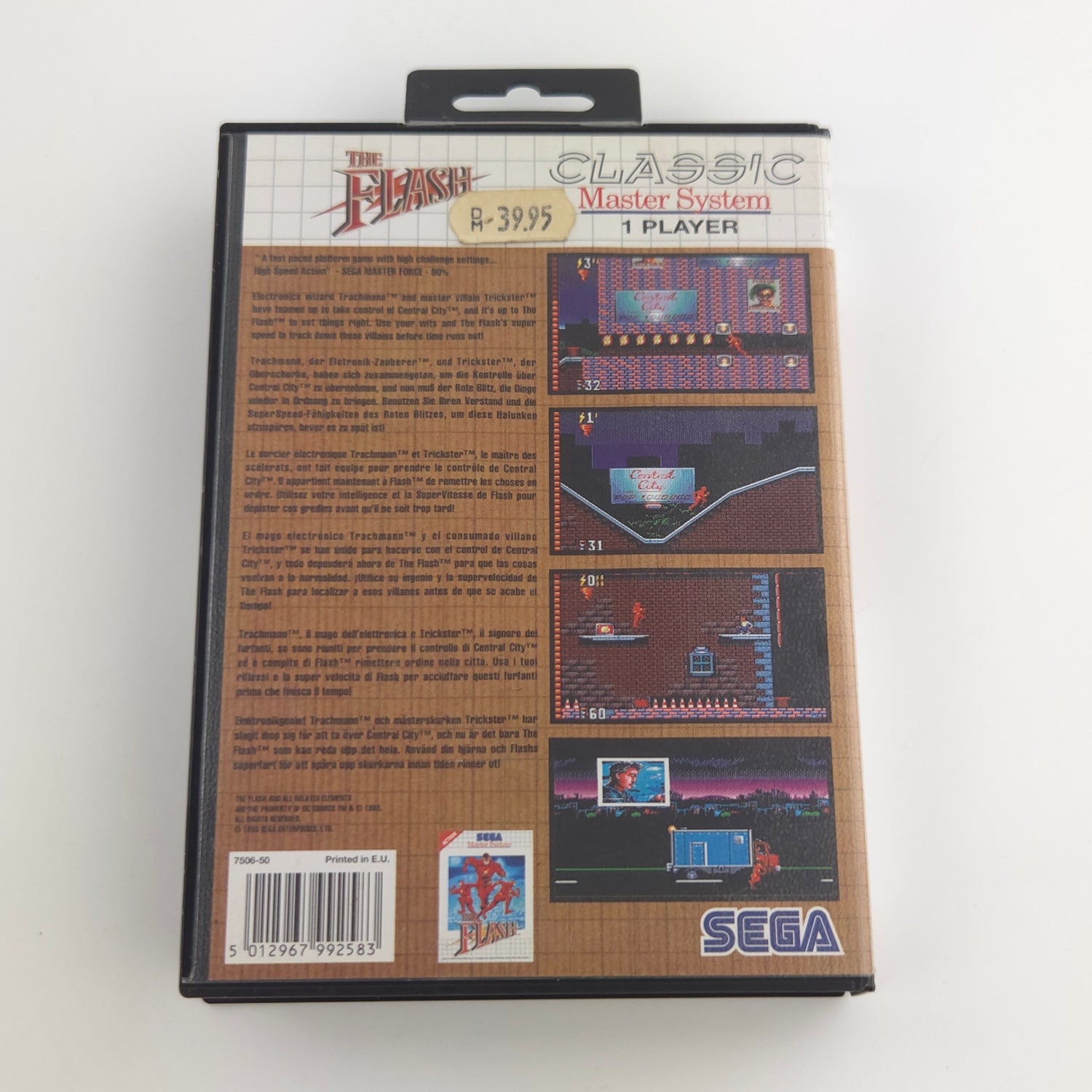 Sega Master System Spiel : The Flash - Cartridge / Modul Anleitung Classic OVP