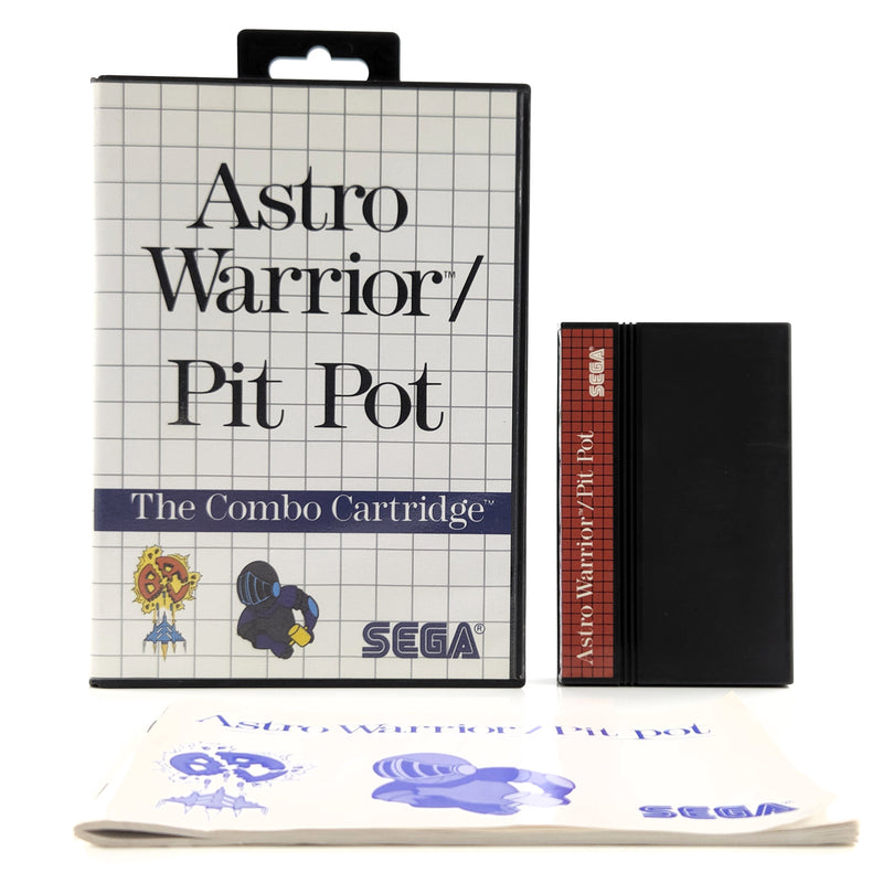 Sega Master System Spiel : Astro Warrior / Pit Pot Combo Cartridge - OVP MS PAL